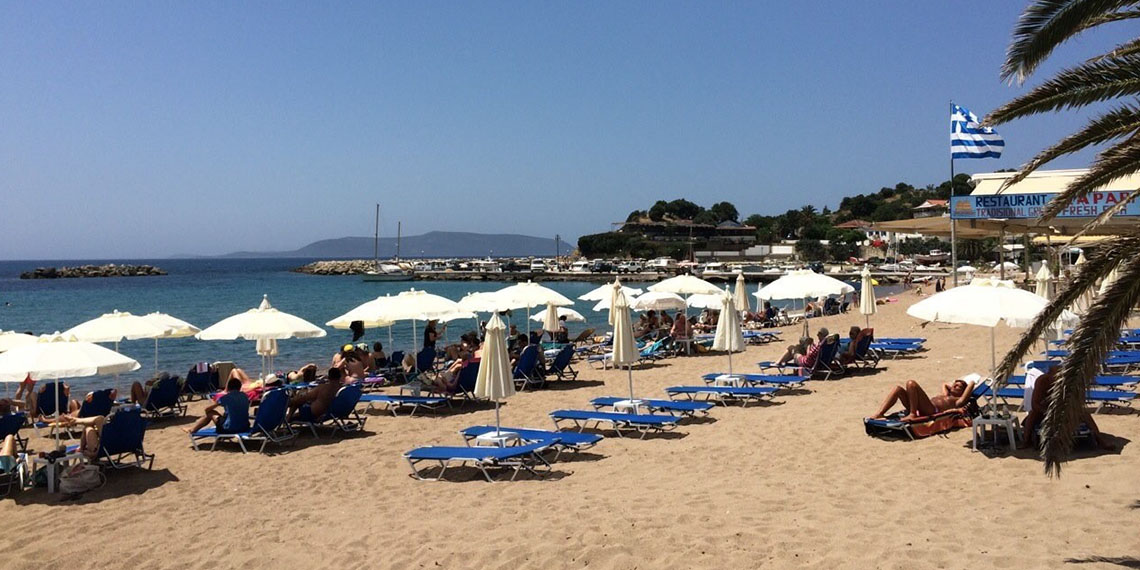 Finikounda village beach